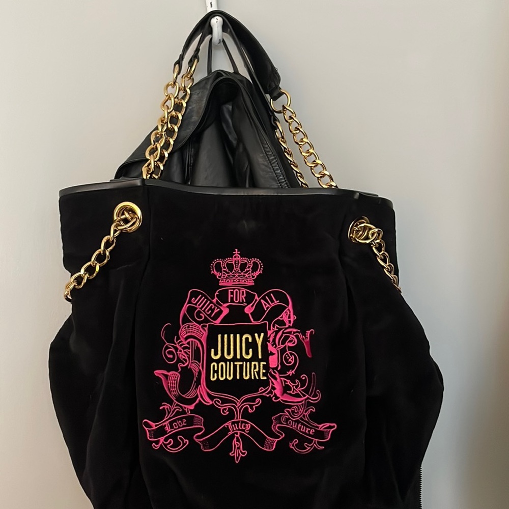JUICY purse - vintage Juicy Couture Purse black velour